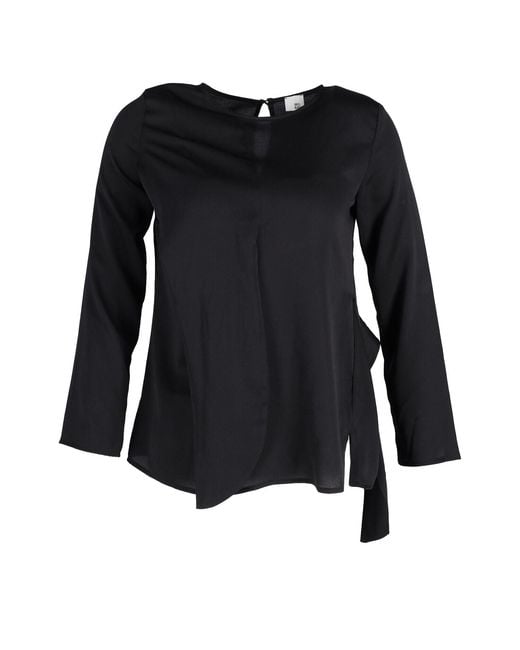 Iris & Ink Black Long Sleeve Blouse