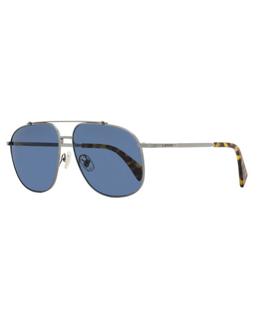 Lanvin Black Navigator Sunglasses Lnv110s 050 Ruthenium/havana 60mm for men