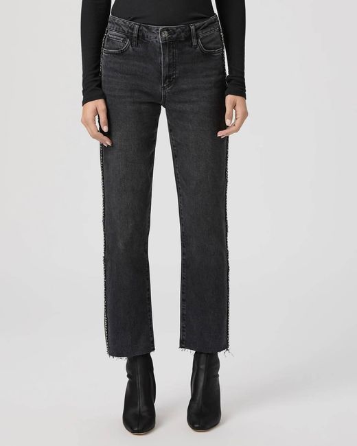 PAIGE Black Mason Ankle Straight Jean