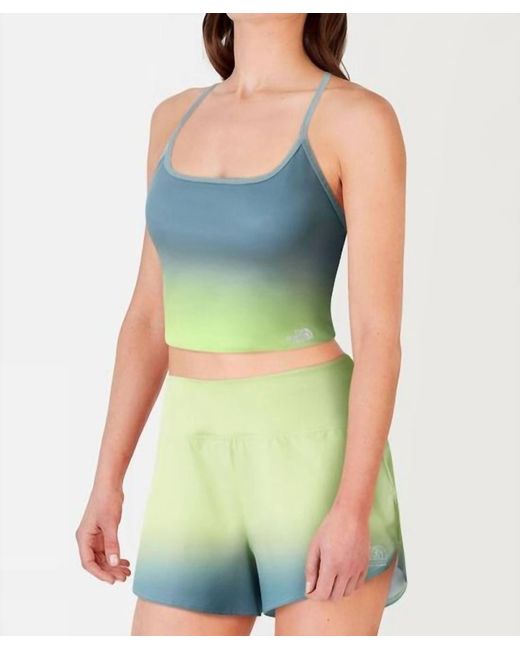 The North Face Green Printed Dune Sky Tanklette Top