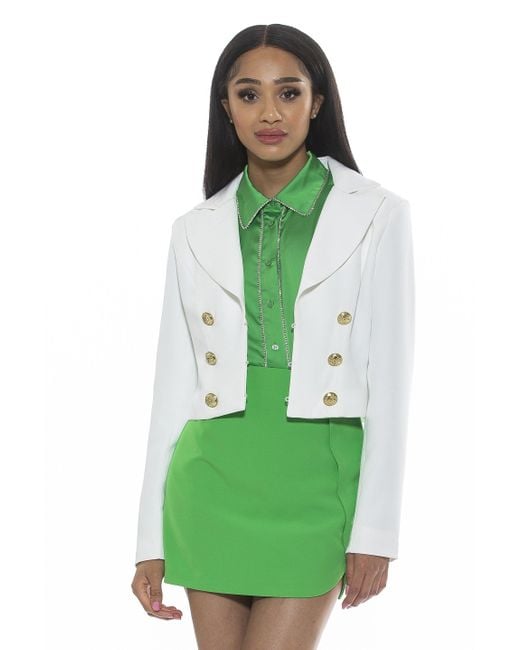 Alexia Admor Green Jesse Blazer