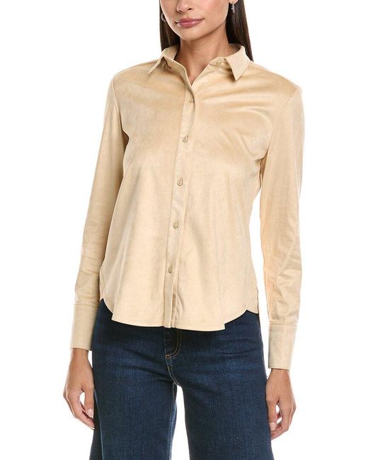 tyler boe Blue Microsuede Club Shirt