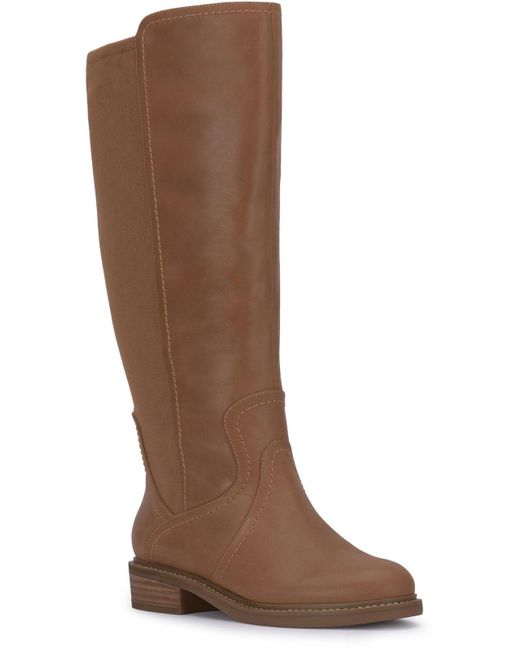 Lucky Brand Brown Quenbew Leather Tall Knee-high Boots
