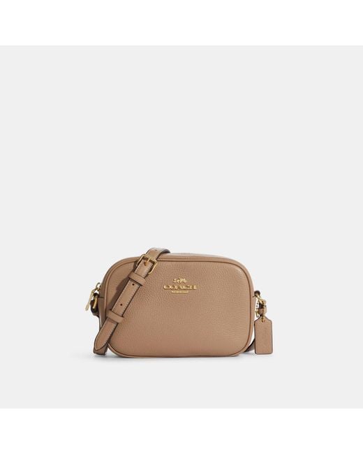 Coach Outlet Leather Mini Jamie Camera Bag in Gold/Taupe (Brown) Lyst