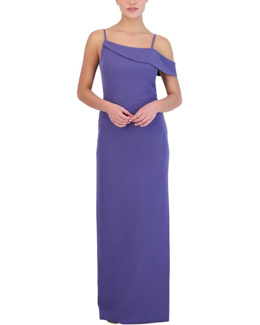 Laundry by Shelli Segal Purple Cold Shoulder Formal Evening Dress