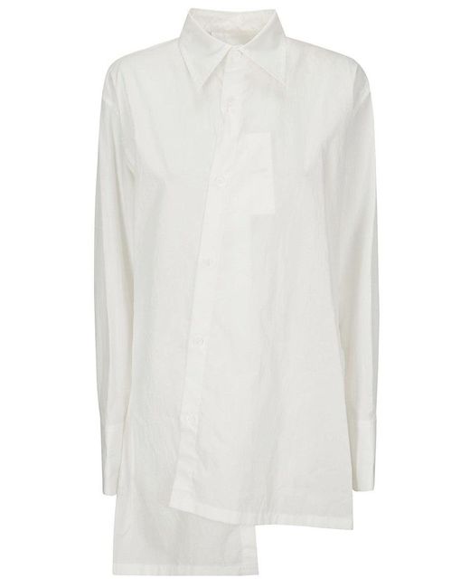 Yohji Yamamoto White Asymmetric Shirt