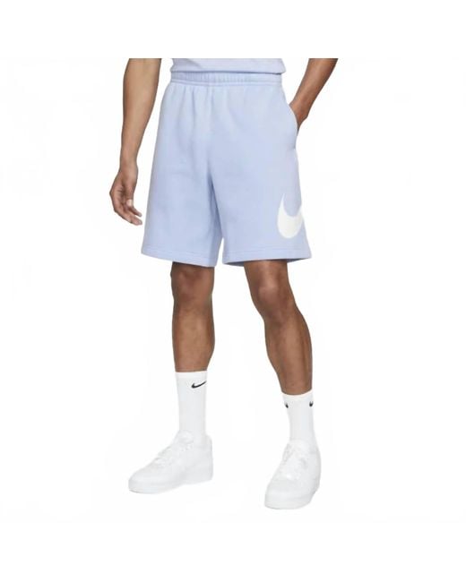 Nike Men's Blue Sportswear Club Graphic Shorts
