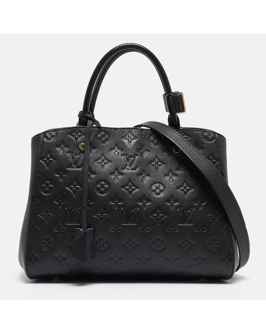 Louis Vuitton Black Monogram Empreinte Montaigne Mm Bag