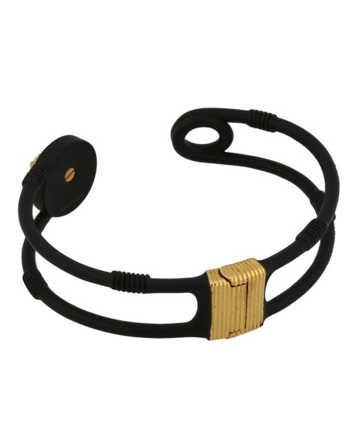 Versace Black Safety Pin Bracelet