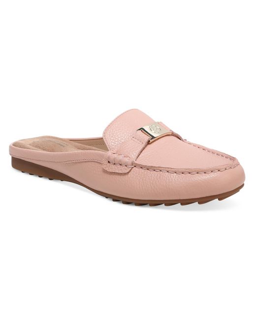 Giani Bernini Pink Dejaa Leather Slide Loafers