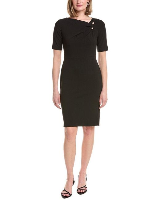 Anne Klein Women's Black Crepe Sheath Dress