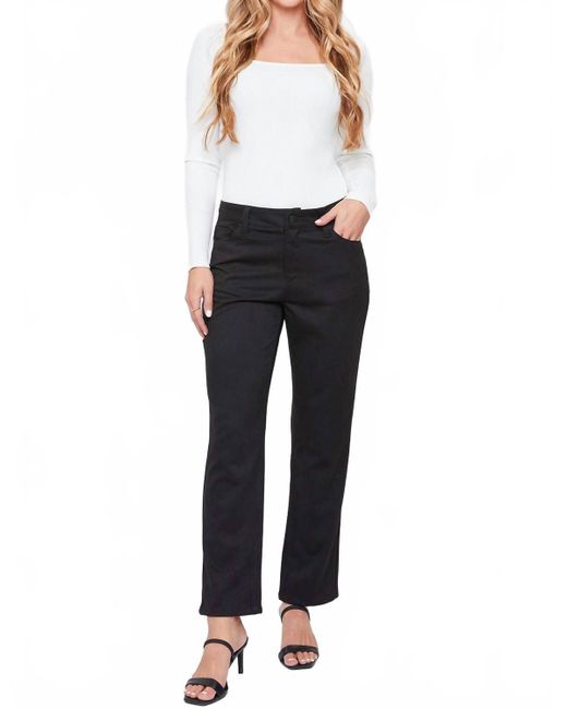 YMI Black Missy Sueded Twill 5 Pocket Straight Leg Pant