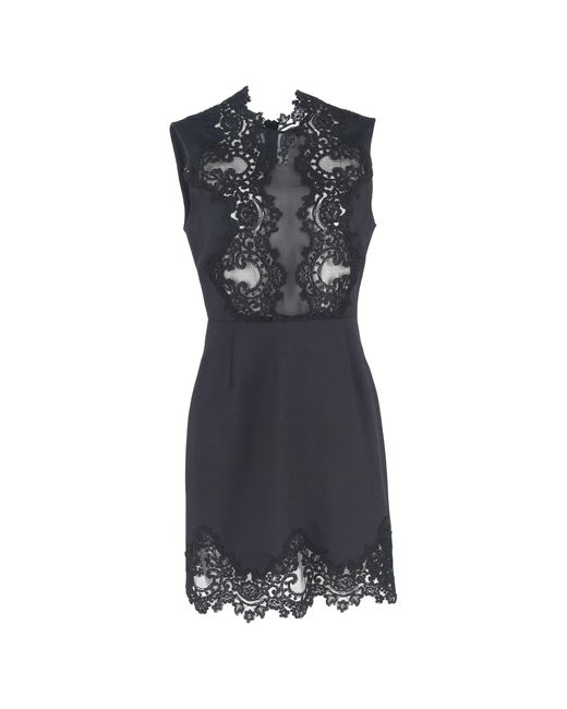 Sandro Sandro Lace Mini Dress in Black | Lyst