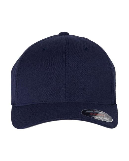 Flexfit Blue Wool-Blend Cap for men