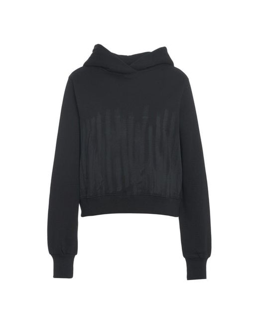 Thom Krom Black Cropped Hoodie