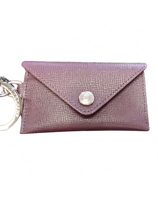Longchamp Purple Envelope Keyring