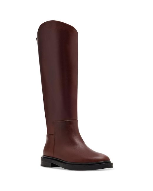 Steve Madden Brown Gaige Two Tone Leather Mid-Calf Boots