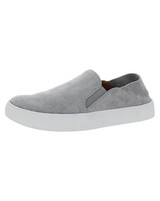 Steve Madden Gray Fayna Faux Suede Low-top Slip-on Sneakers