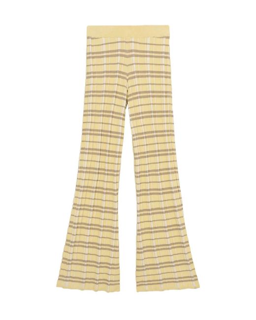 Guest In Residence Yellow Plaid Flare Pant Butter Combo