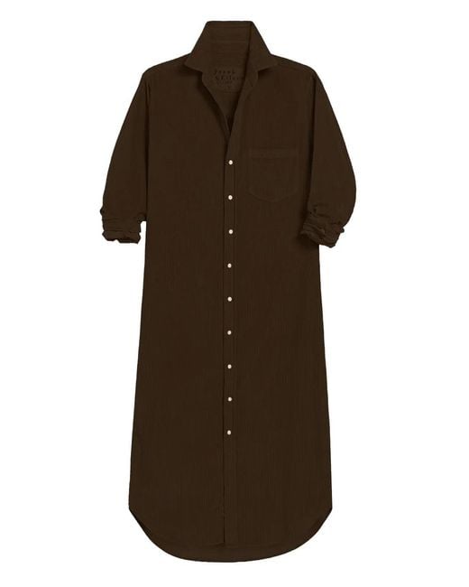 Frank & Eileen Rory Maxi Shirtdress Chocolate Corduroy in Brown | Lyst Frank & Eileen Rory Maxi Shirtdress Chocolate Corduroy in Brown | Lyst