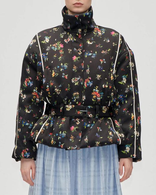 Stine Goya Black Cinched Aviator Bomber Jacket