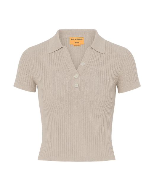 Guest In Residence White Shrunken Polo