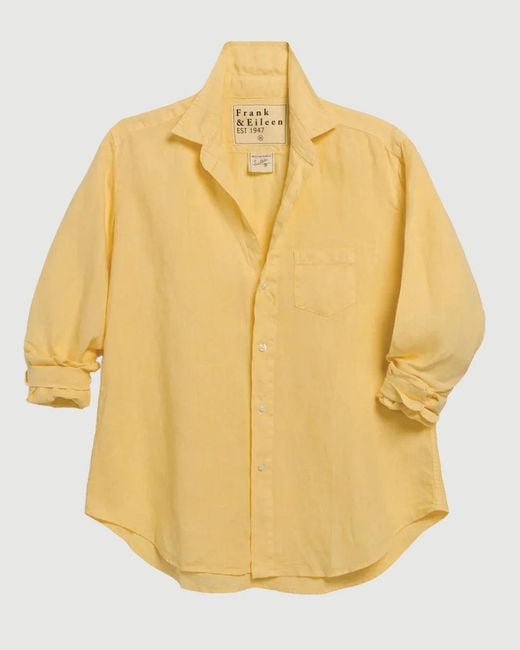 Frank & Eileen Metallic Eileen Button Up Sunshine