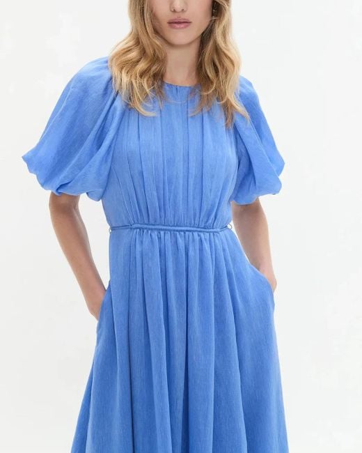 Aje. Blue Alma Midi Dress