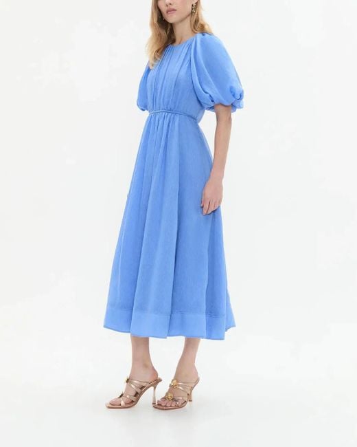 Aje. Blue Alma Midi Dress