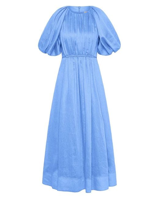 Aje. Blue Alma Midi Dress