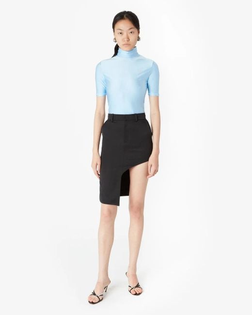 Coperni Black Tailored Asymmetric Skirt