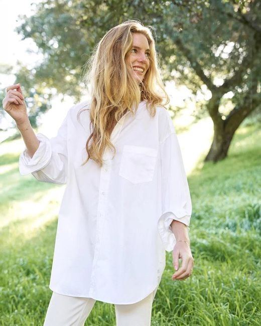 Frank & Eileen White Mackenzie Button Up Shirt
