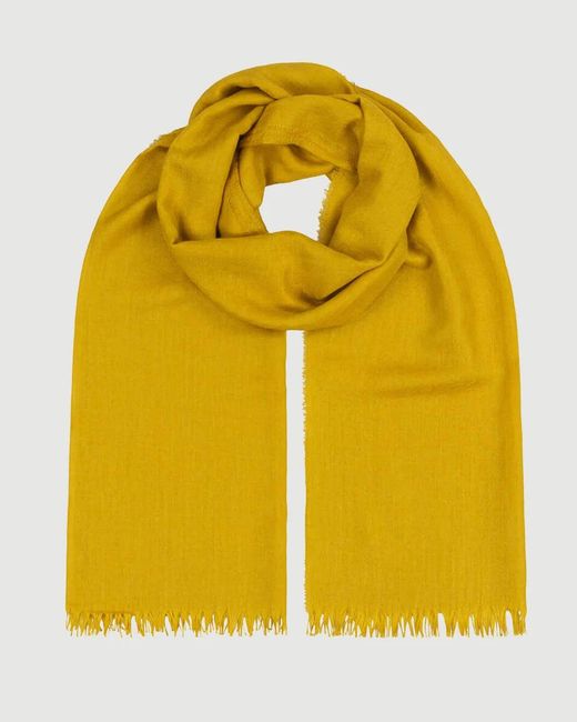Begg x Co Yellow Staffa Solid Scarf Dust