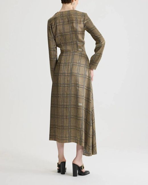 Patou Natural Asymmetrical Midi Dress