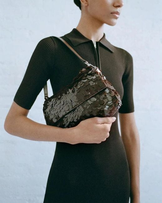 Staud Brown Timmy Shoulder Bag Cacao
