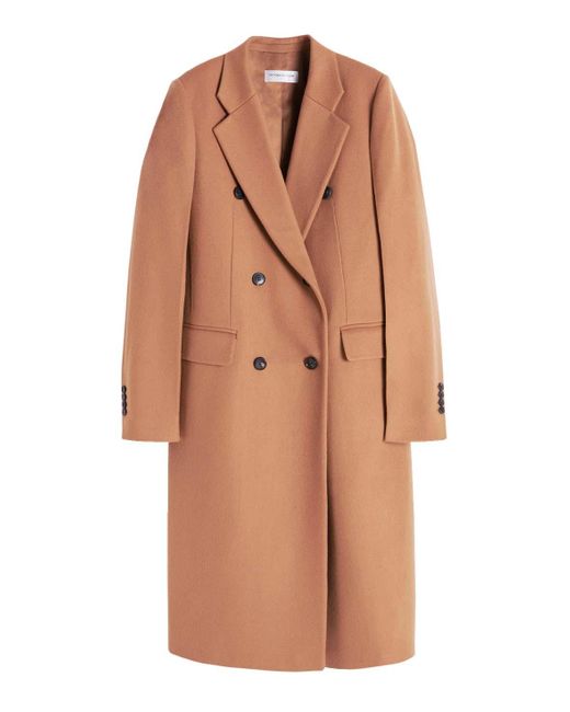 Womens Coats Victoria Beckham Coats Natural Victoria Beckham Cotton-blend Trench Coat in Brown 