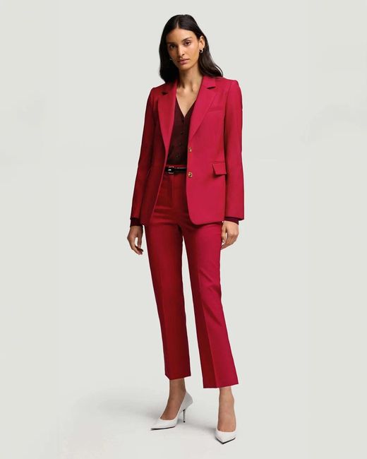Argent Red Two Button Blazer