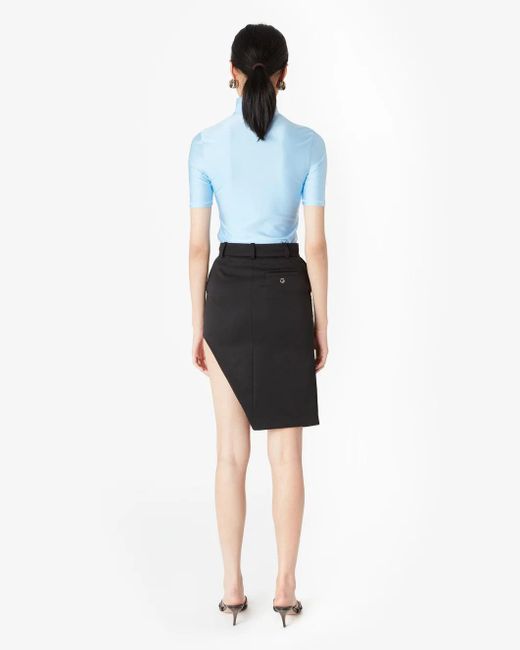 Coperni Black Tailored Asymmetric Skirt