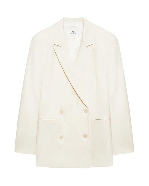 Anine Bing White Jasmine Blazer
