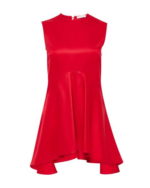 J.W. Anderson Red Draped Hem Sleeveless Top