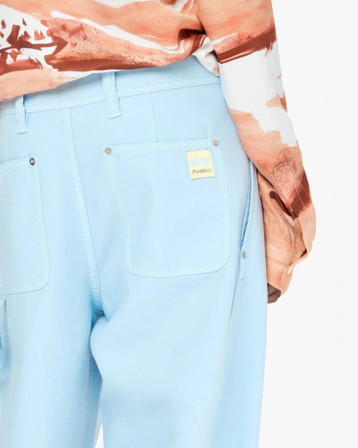 J.W. Anderson Blue Twisted Seam Trousers