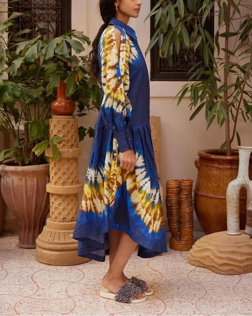 ALÉMAIS Blue Martine Shirtdress