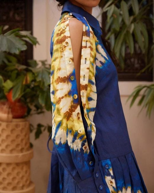 ALÉMAIS Blue Martine Shirtdress