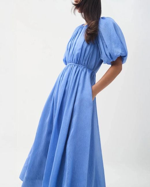 Aje. Blue Alma Midi Dress