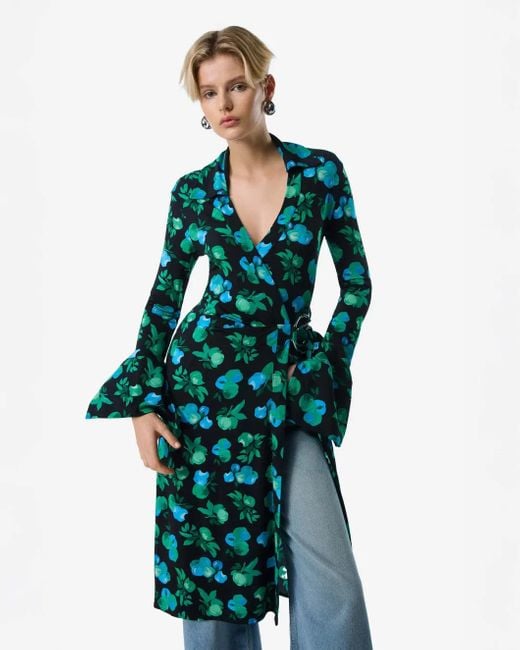 Coperni C-Logo Print Wrap Blouse Dress in Green | Lyst Coperni C-Logo Print Wrap Blouse Dress in Green | Lyst