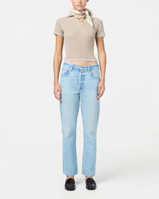 Guest In Residence White Shrunken Polo