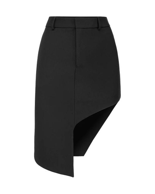 Coperni Black Tailored Asymmetric Skirt