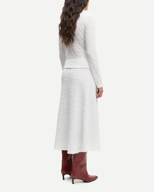 Samsøe & Samsøe White Sadaisy Zip Blouse