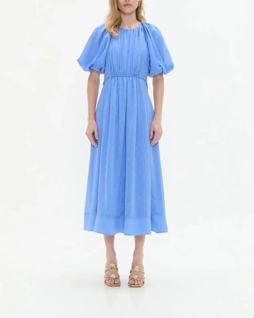 Aje. Blue Alma Midi Dress