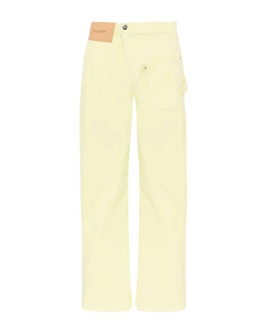 J.W. Anderson Yellow Twisted Workwear Trousers